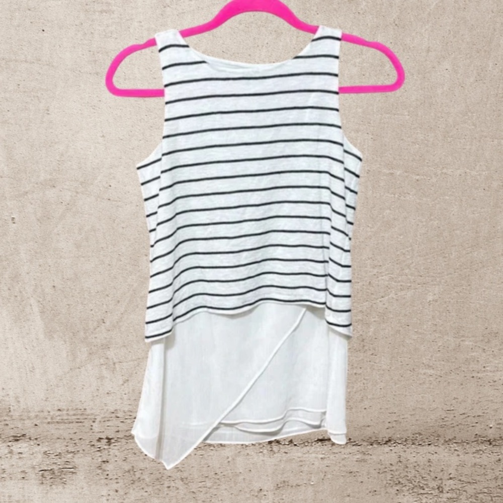 White House Black Market Asymmetrical Sleeveless Tank Top